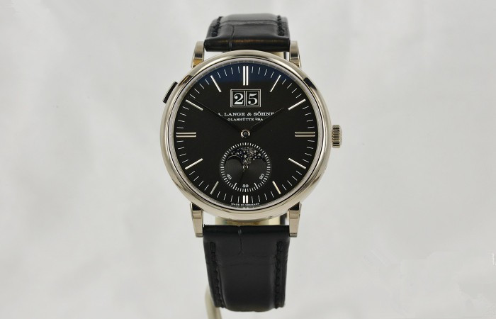 Review UK A. Lange & Söhne Saxonia Fake Watches With Black Leather Straps