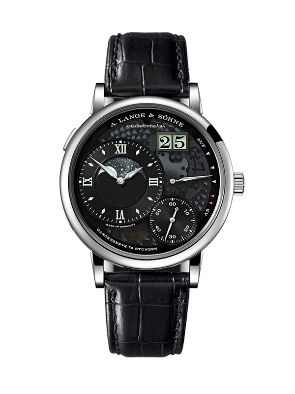 Moon phase applied fake watches with black dials is beautiful.