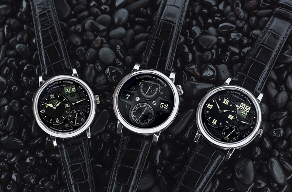 Black leather straps fake watches are luminous.