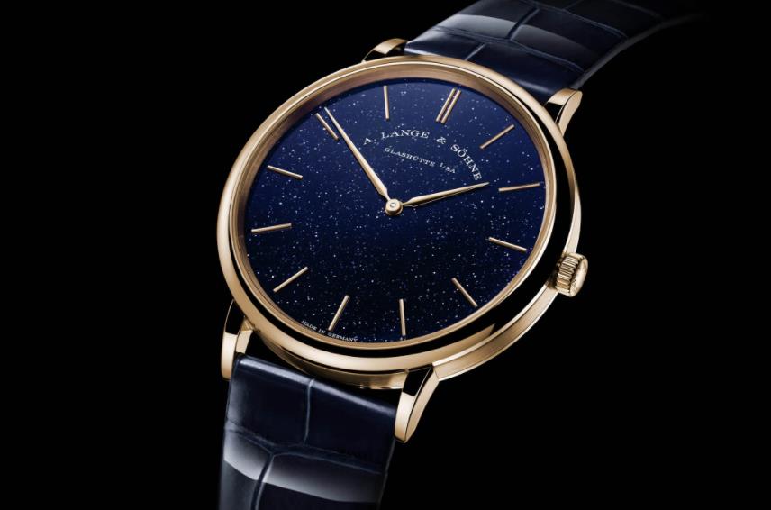 Introducing Luxury UK Sale Replica A. Lange & Söhne Saxonia Thin Blue Gold Flux, Now in Pink Gold