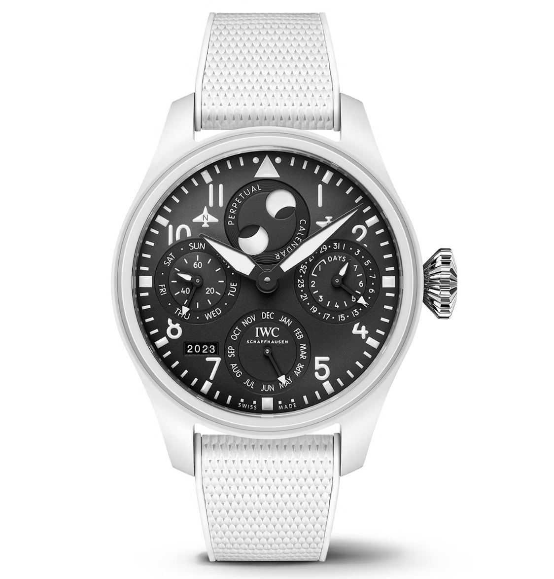 The UK Perfect Replica IWC Big Pilot White Ceramic ‘Lake Tahoe’ Perpetual Calendar Officially Arrives