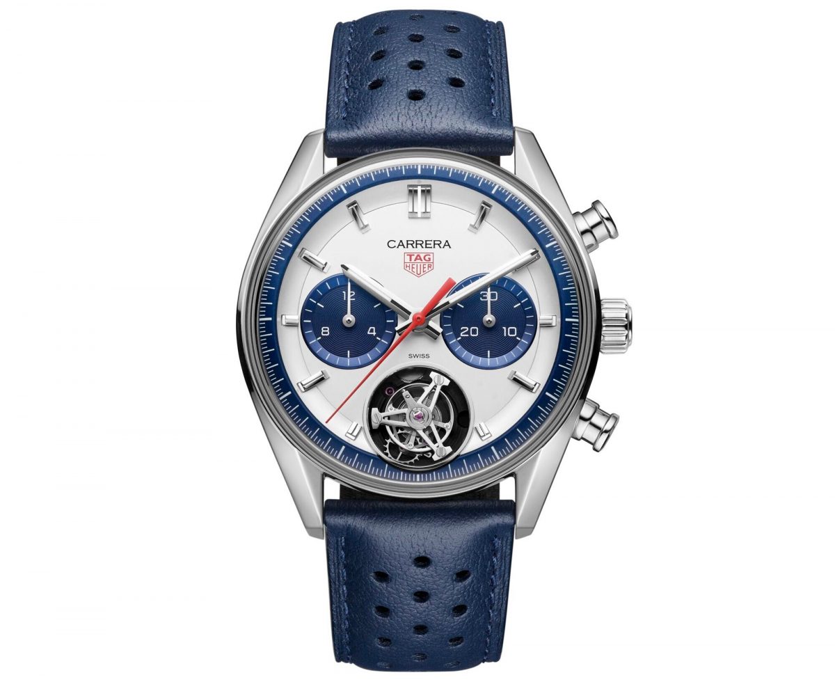UK High Quality Replica TAG Heuer Brings Retro Racing Appeal to the Carrera Chronograph Tourbillon with Blue Panda Variant